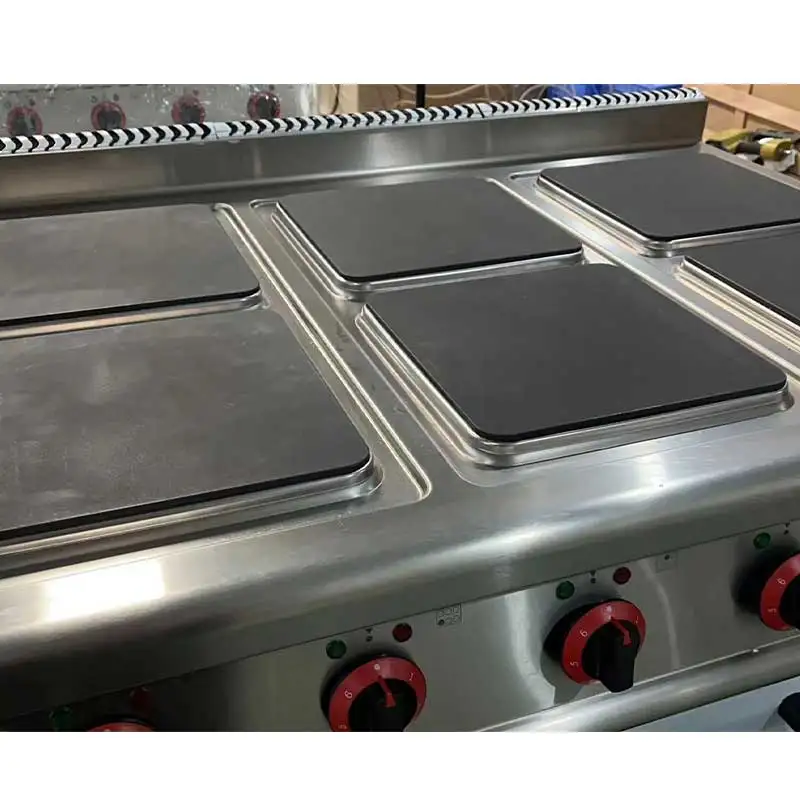 Industrial Electric Six-head Cooking Stove with Cabinet Square Plate Pot 4/6 Stove Head Heating Stove in Large Hotel Restaurant - Image 2