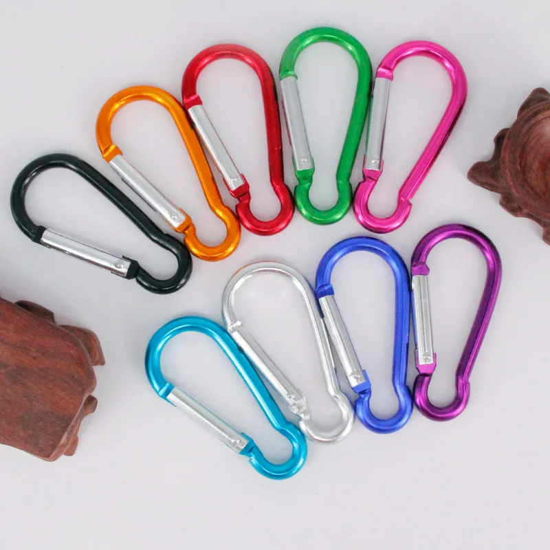 

4/8PCS Mini Carabiner Keychain Alluminum Alloy D-ring Buckle Spring Snap Clip Hooks Keychain Carabiner for Keys Camping Tools