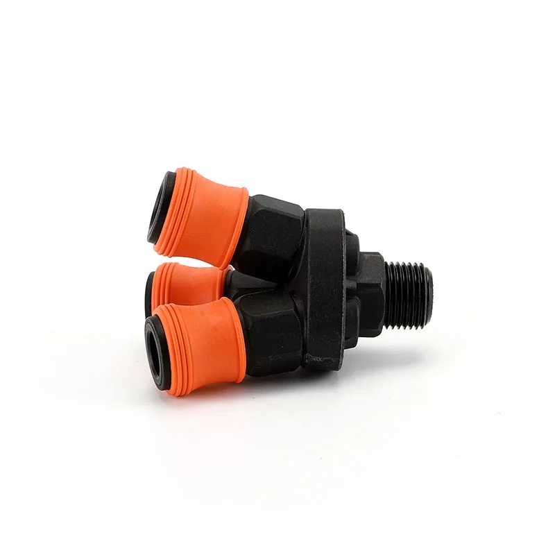 Japanese Quick Coupling Connector Plastic Two-way TEE Pneumatic Air Hose Fittings Male/Female Air Compressor Accessories Parts