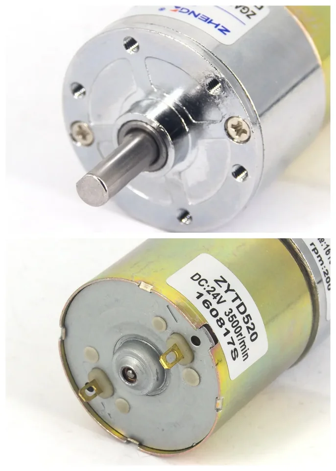 Moteur ZGA37RG ZYTD520 Moteurs CC, 12V 24V 10W 2/5/10/15