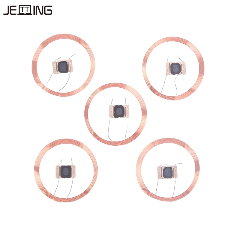 5pcs 21.6mm 13.56MHZ UID IC Card ID Rewritable Changeable Chip Keyfob RFID Self-adhesive coil