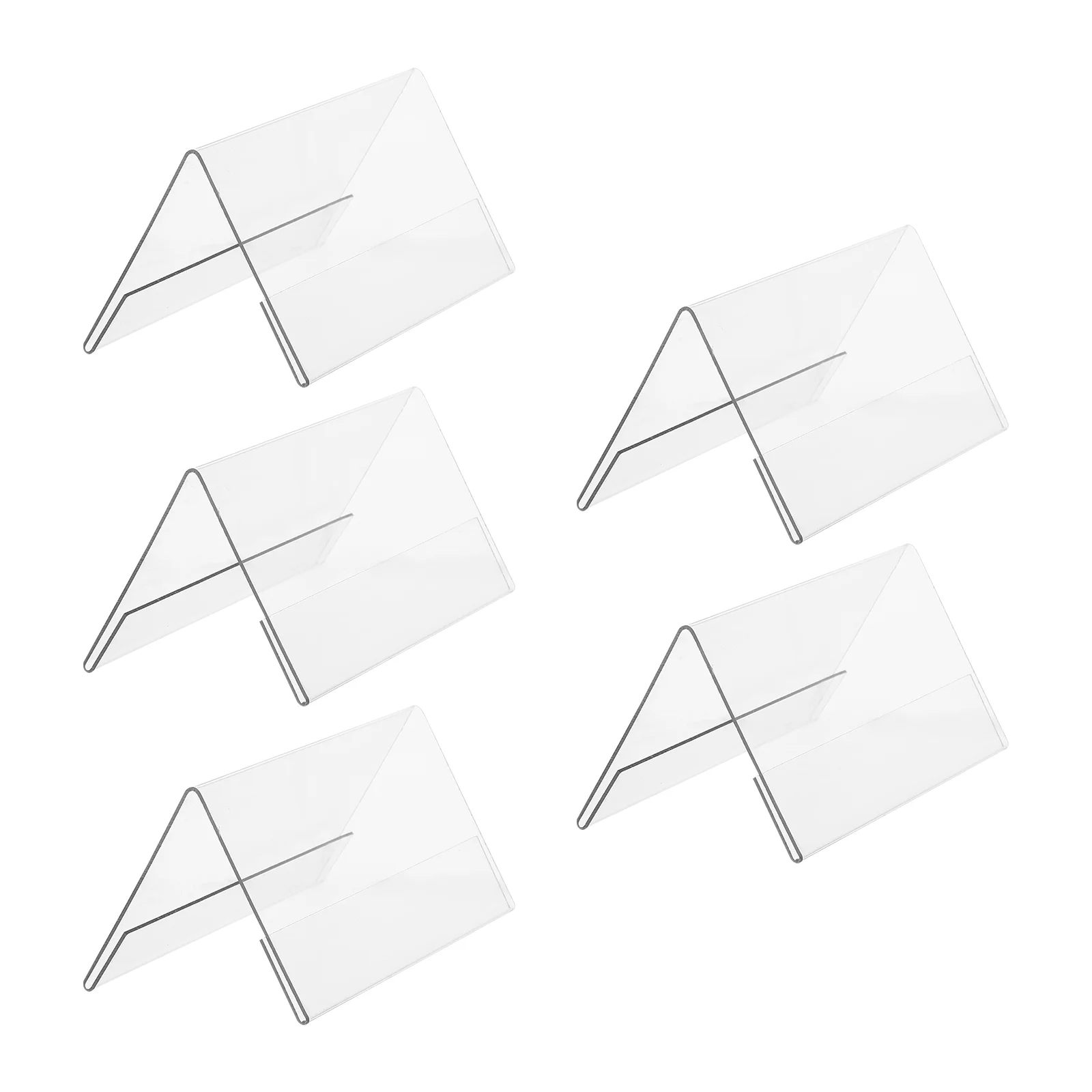 

5 Pcs Conference Guest Display Stand Board Name Cards Displaying Rack The Sign Tent Shape Holders