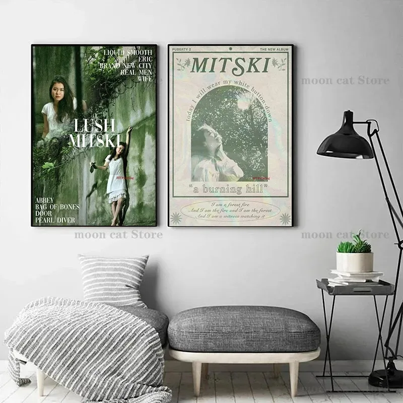 Music Canvas Poster Singer Mitski First Love Tv Girl French Exit Pop Music Album Wall Pictures Home Bar Cafe Decor Fans Gift music canvas poster music art print canvas wall art wall art print vintage art poster art paper poster