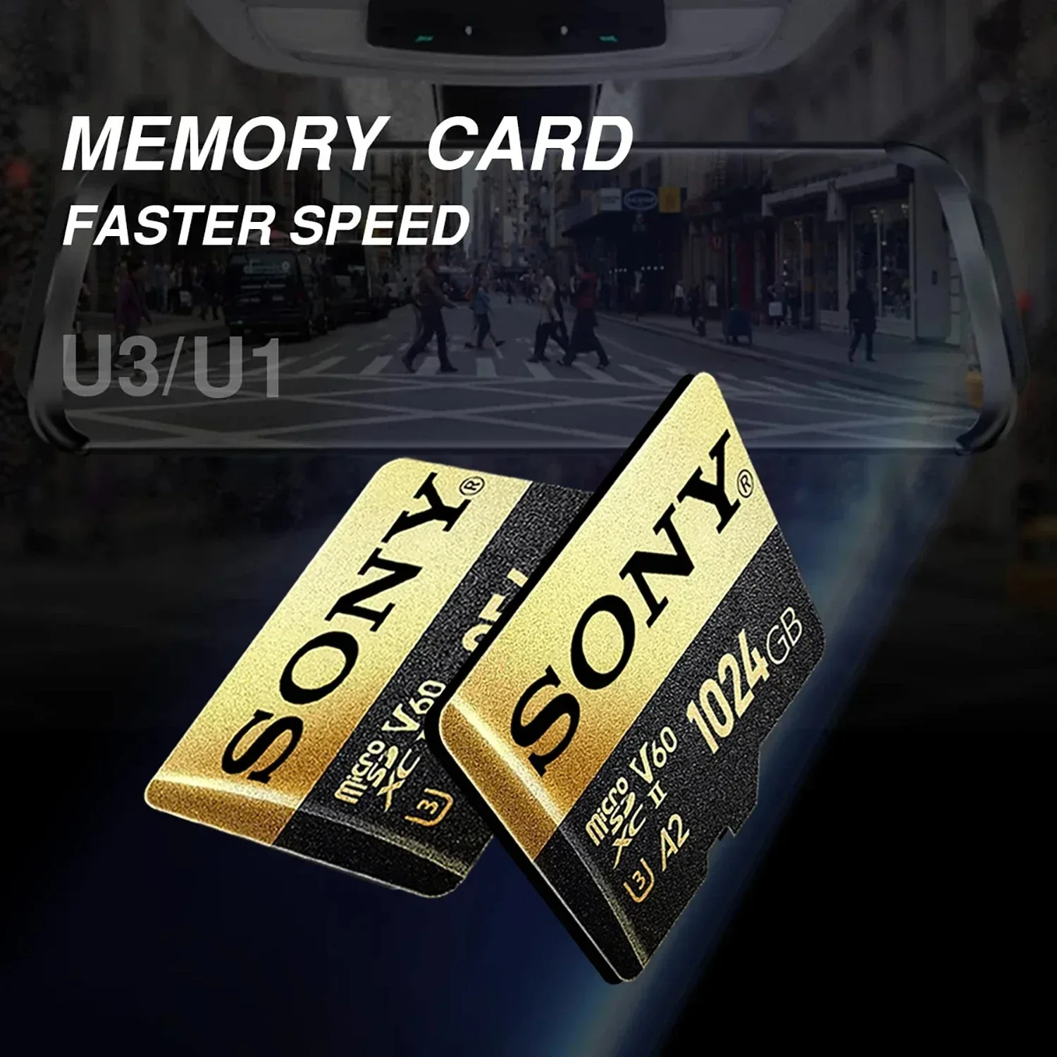 thumbnail image 4 of Tarjeta de memoria Micro SD TF de SONY Mini de 1 TB, clase 128 GB, 256 GB, tarjeta de memoria flash de alta velocidad, tarjeta TF Mecard C10 para Xiao Mi, 4 of 5