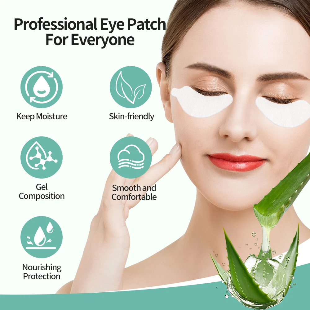 Eyelash Patches 100Pairs Hydrogel Eyelash Patches Under Eye Pads Gel Patch Lashes Patches for Extension Makeup Eye Pads Eyelash Extension Patch