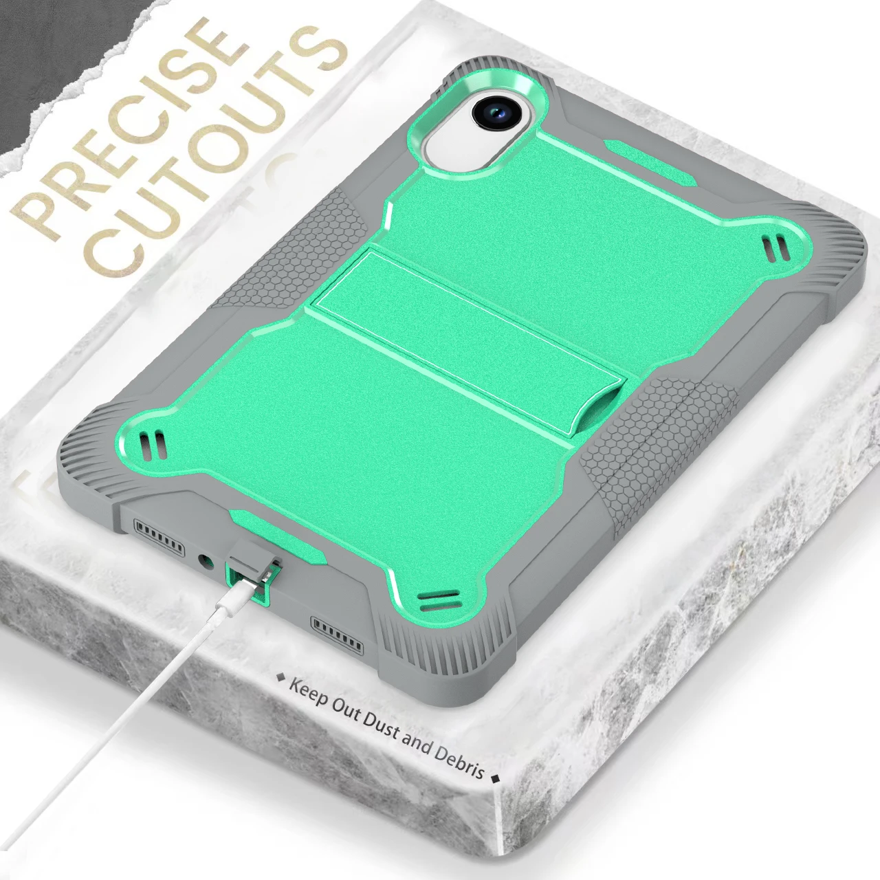 Rugged Anti-Slip Armor Case with Built-in Kickstand - Shockproof Protection