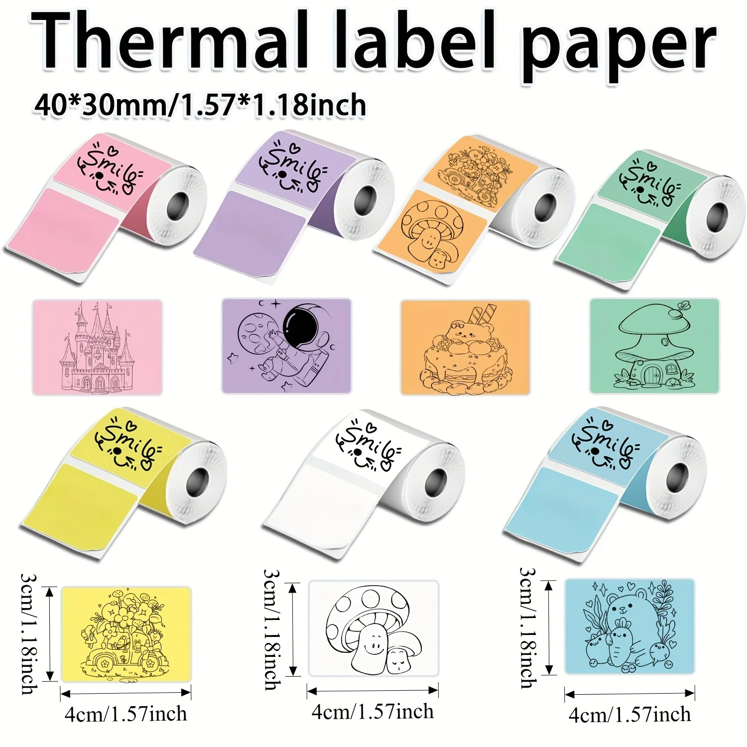 [Colorful Sticker Labels]Colorful Stickers - Compatible with M110/M221/M220/M120/M200, Suitable for Barcode/Address