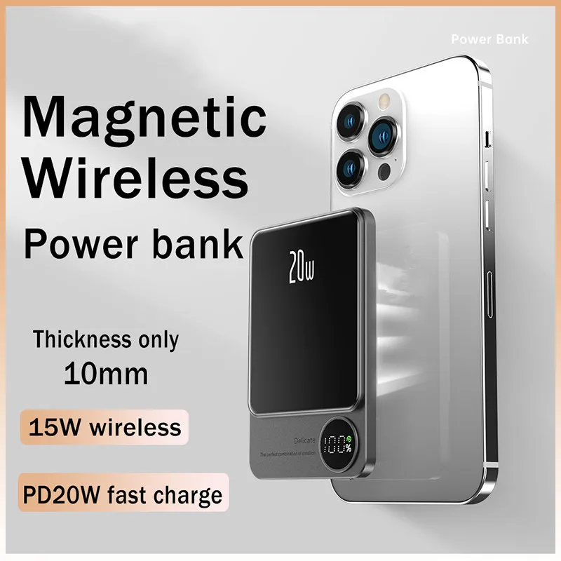 E49 Camera-Style Magnetic Wireless Power Bank 10000mAh Compatible with 99%  of Mobile Phones, Tablets, Bluetooth Headsets and Other Low-Current Devices  - China Phone Charger and Power Bank price