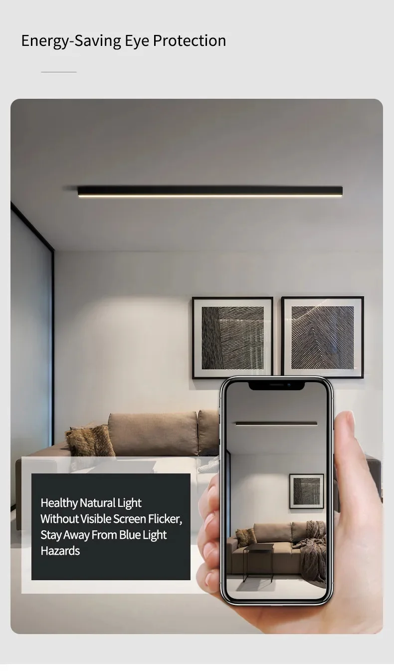 Description Picture 4 of itemMinimalist Balcony Ceiling Lights Long Strip LED Aisle Lamp for Bedroom Dining Living Room Cloakroom Porch Lsland Kitchen Decora