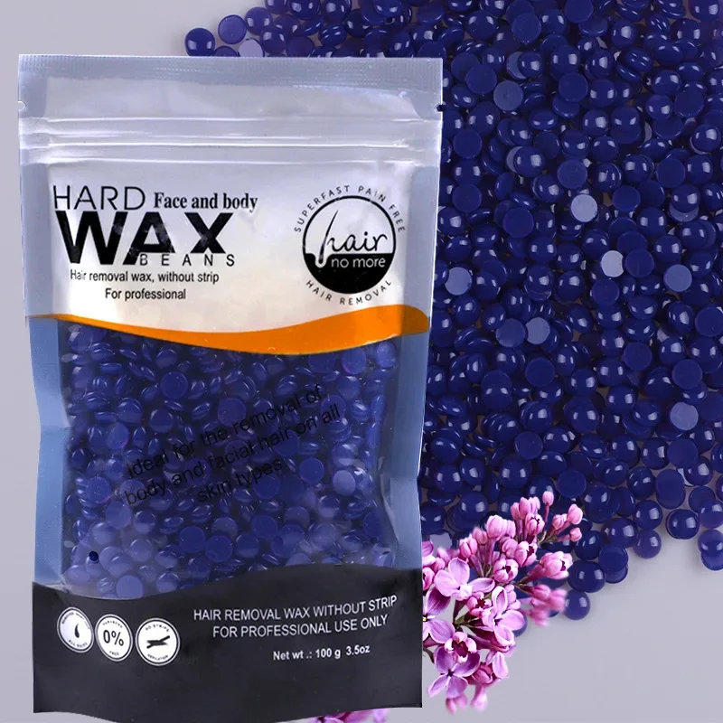 Wax beans Depilatory Solid Hard Wax Therapy Pellets Honey Bikini Face Hair Legs Arm Hair Removal Bean Unisex 100g /Pack