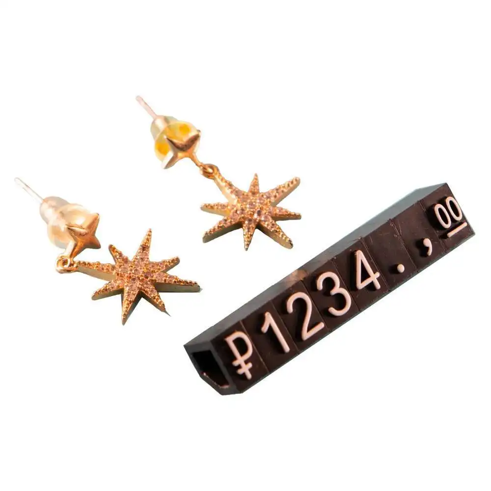 RUB 가격 태그 큐브 숫자 태그, 숫자 태그, Sia 시계, 보석 팝 가격 디스플레이 스탠드, 4x6mm