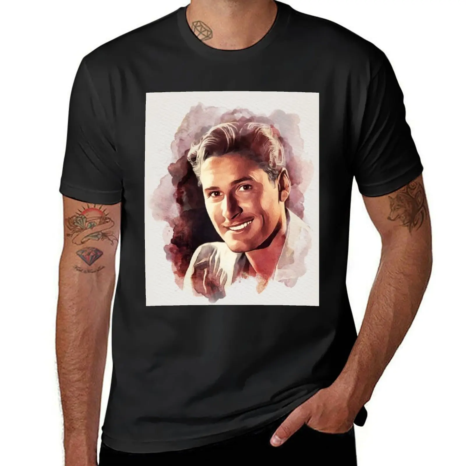 

Errol Flynn, Movie Legend T-Shirt customs Blouse boys whites T-shirts for men cotton