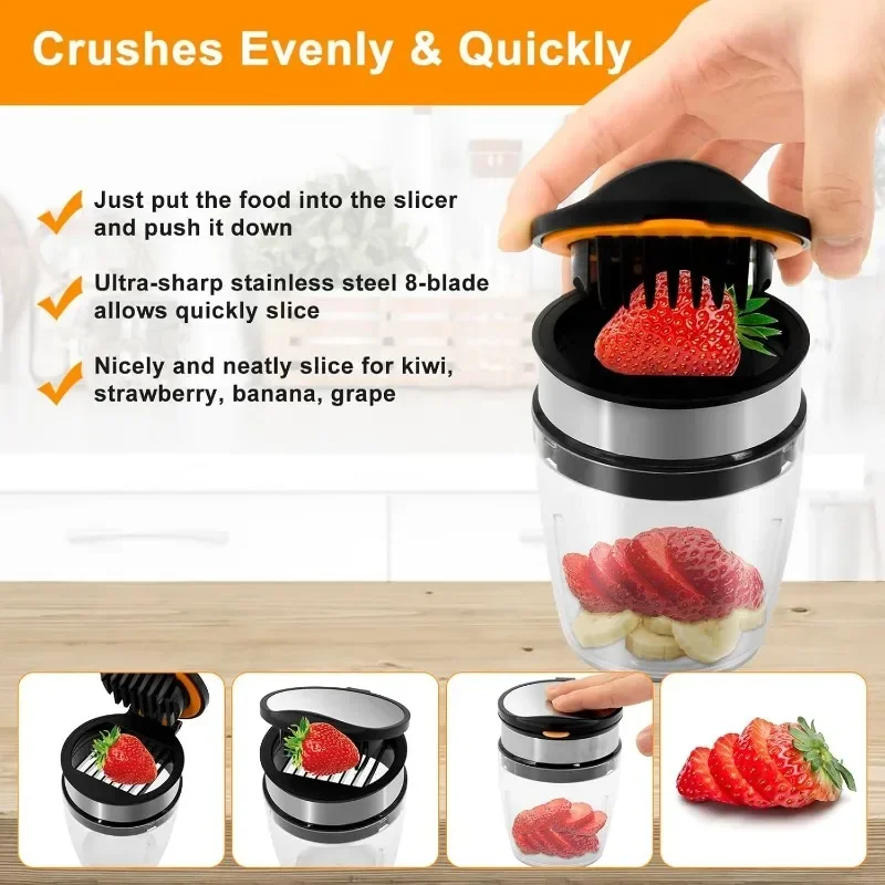 Multifunctional Slicer Strawberry Slicer Egg/Banana/Grape/Mushroom/ Stainless Steel Vegetable Cup Kitchen Gadgets