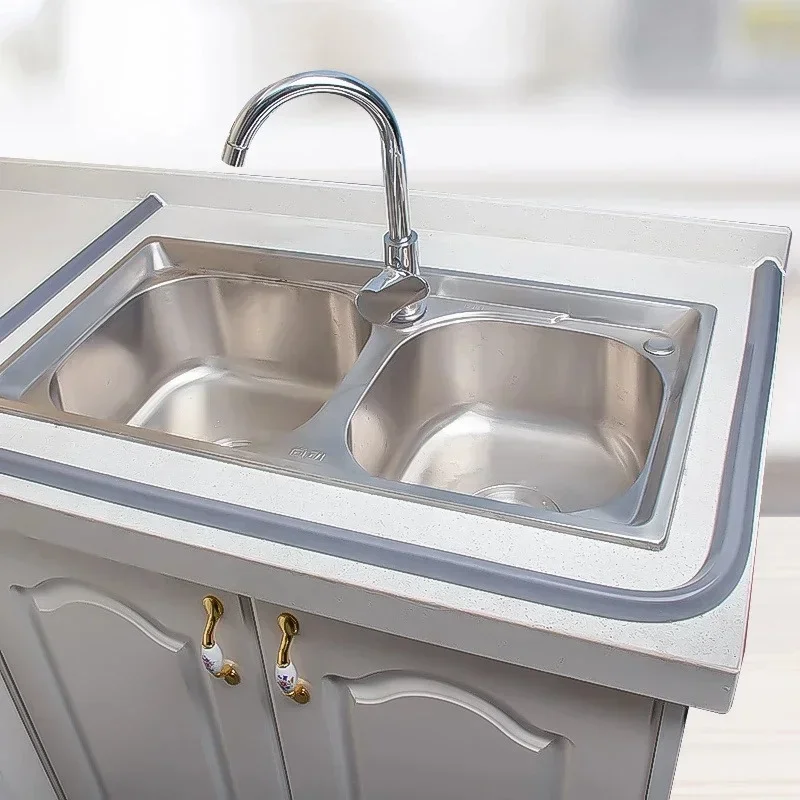 Wasserbarriere 200cm X 5cm Grau - Gummi-Silikon Duschbarriere Für Trocken-Nass-Trennung - Selbstklebend Für Bad & Küche