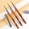 1Pc Sandalwood Handle Kolinsky Hair Nail Acrylic Brush UV Gel Carving Pen Brush Liquid Powder DIY Nail Drawing Nail Art Bruses 5