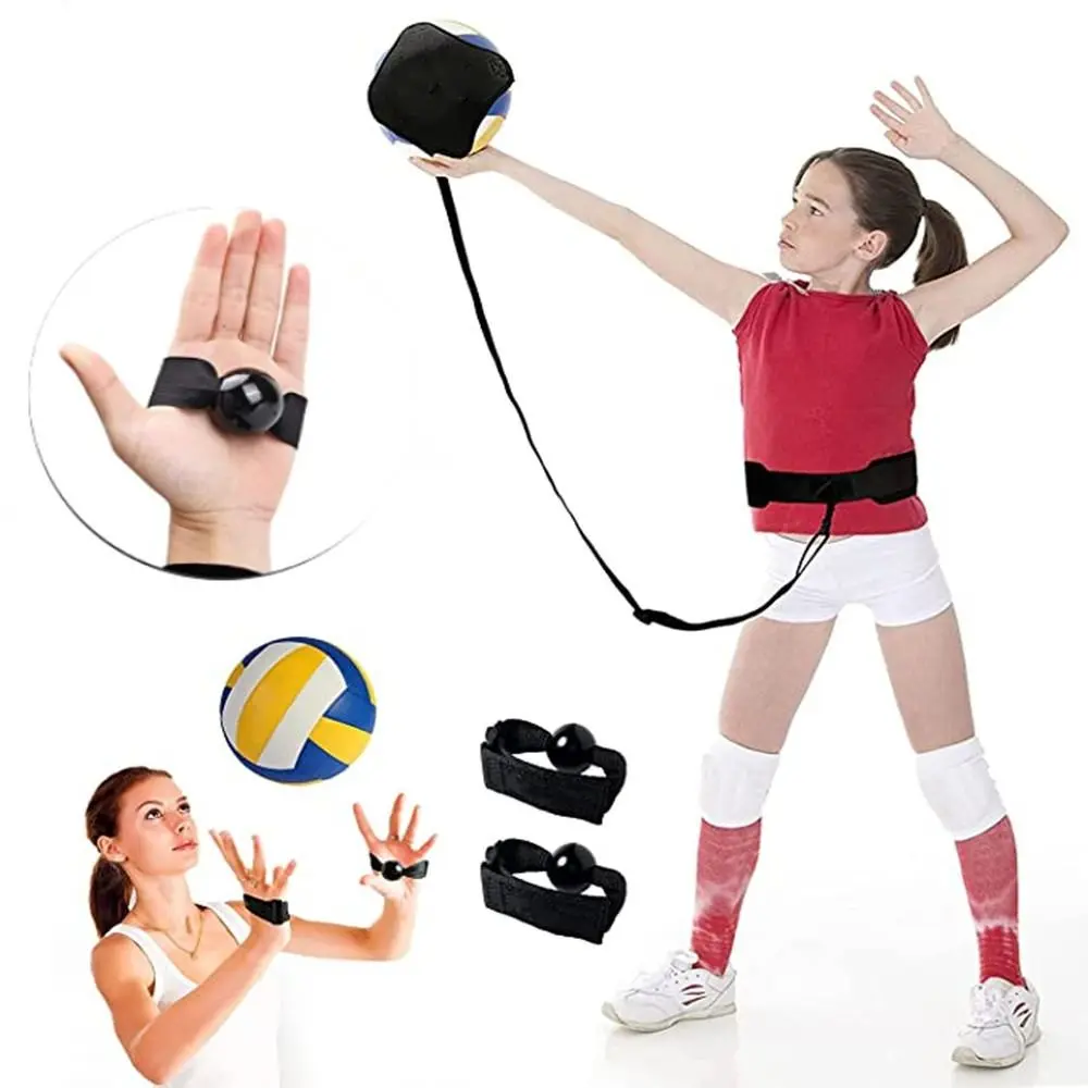 

1 Set Practice Tool Volleyball Spike Trainer Sports Soccer Serving Training Aid Elastic Returns Football Kick Belt