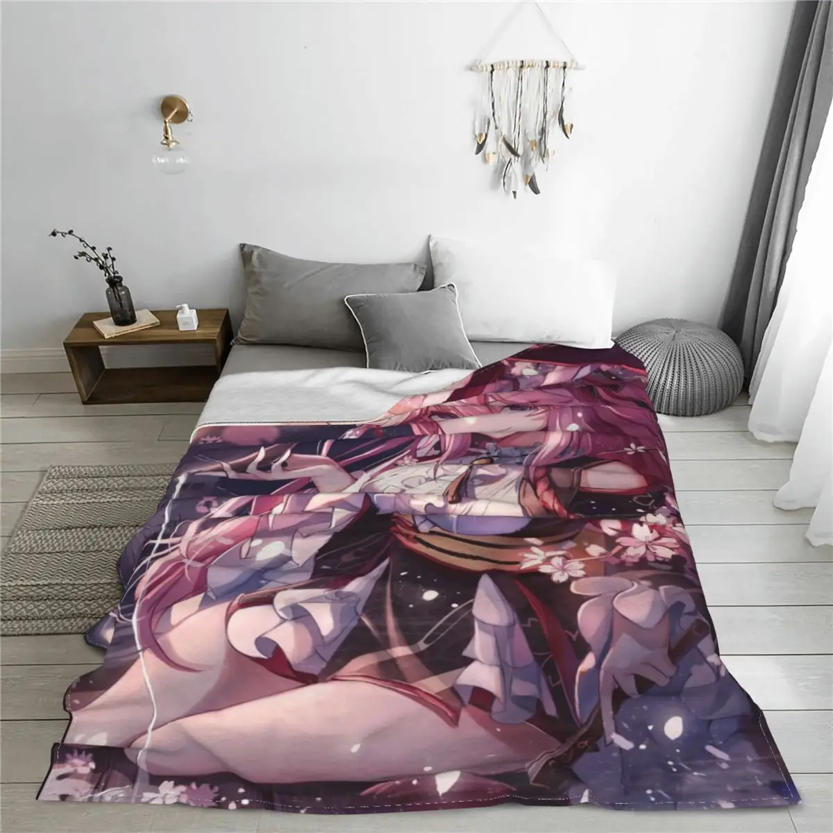 

Action Game Honkai Impact 3 Blankets Fleece Printed Pretty Girl Anime Manga Soft Throw Blanket for Bed Travel Quilt