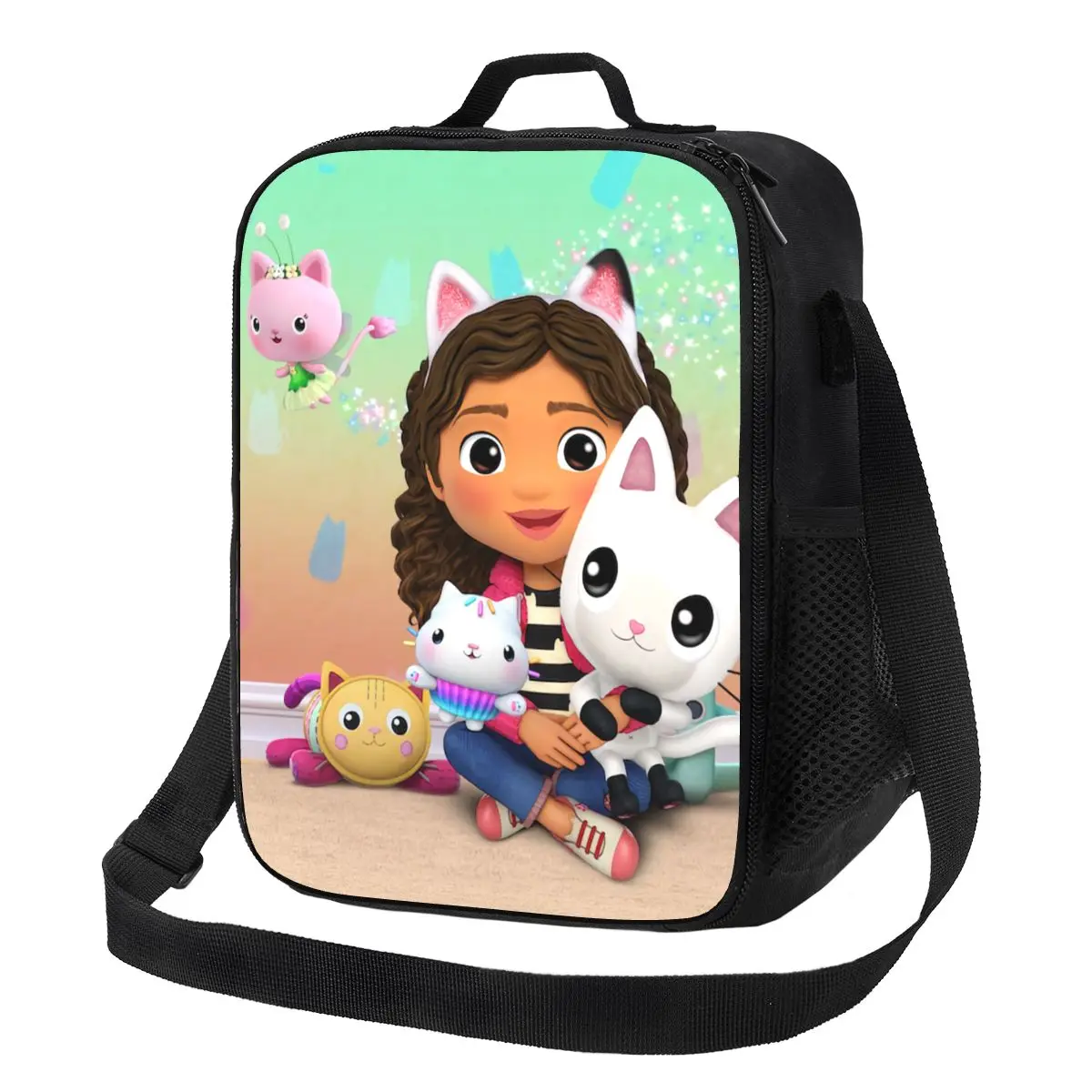 

Gabbys Dollhouse Insulated Lunch Bags for School Office Gabby Cat Pandy Paws Portable Cooler Thermal Bento Box Women Kids