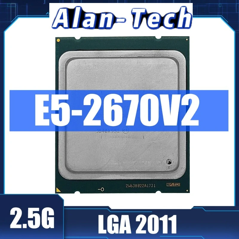 Б/у процессор Int-el Xeon E5 2670 V2 E5-2670 V2 CPU 2,5 LGA 2011 SR1A7, десятиядерный процессор для настольных компьютеров E5 2670V2
