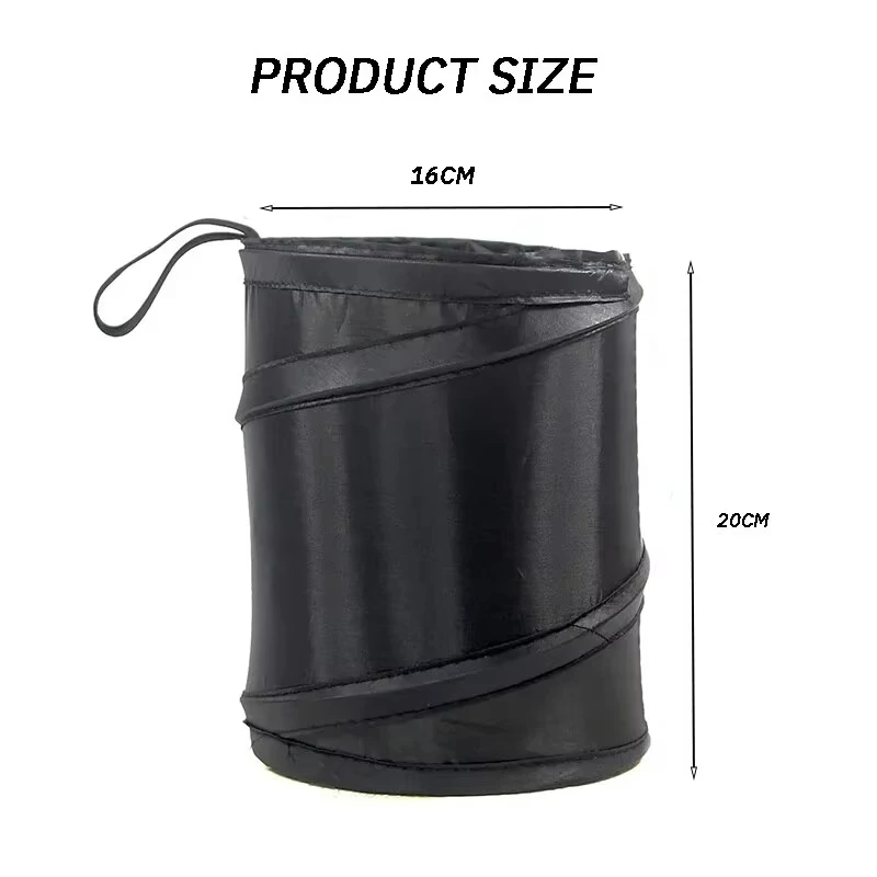 Car Trash Can Portable Durable Foldable Hanging Chair Back Oxford Cloth 1pc