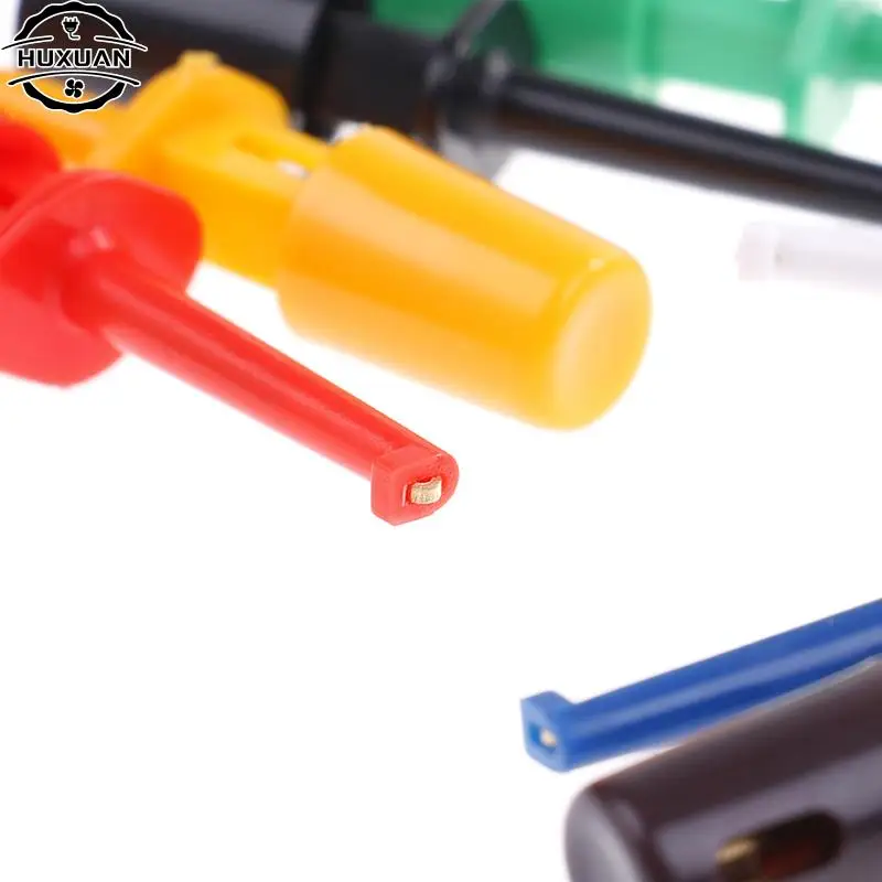 Electric Test Clamp Test Probes Test Clip Test Hooks Clips Multimeter Lead Wire Kit Test Hook Clip 5color Each2 Test Probe SMT / SMD IC D20 Cable Welding Circular Clip 10/12PCS electric test clamp,test probes,test clip,test hooks clips