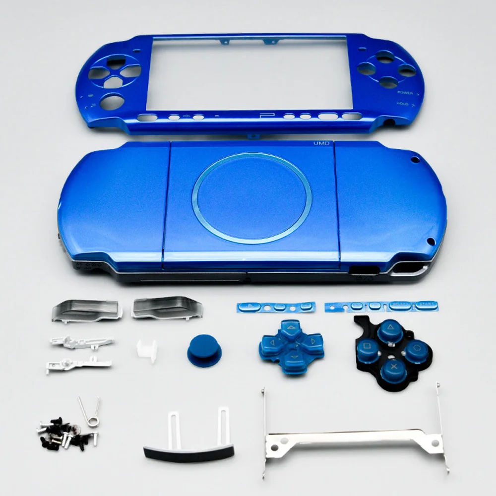 Crack pot forbruger tæppe Blue For PSP 3000 Repair Parts Replacement Housing Shell Faceplate Front  Bottom Cover Case with Full Buttons Kits Accessories - AliExpress