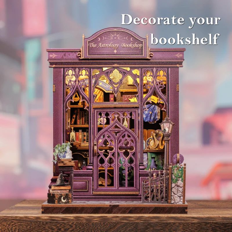 Cutebee livro nook kit diy casa em miniatura decoração de madeira