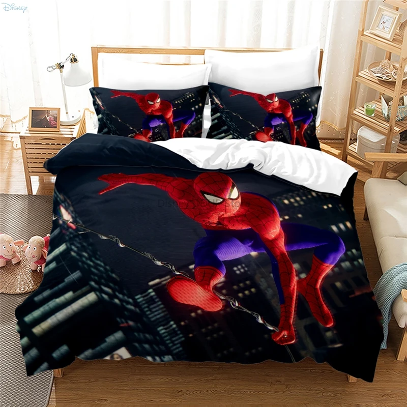 2022 Cute Cartoon Spider Man 3d Bedding Set Duvet Cover Sets with Pillowcase Twin Full Queen King Size for Boys Girls Kids Gifts 