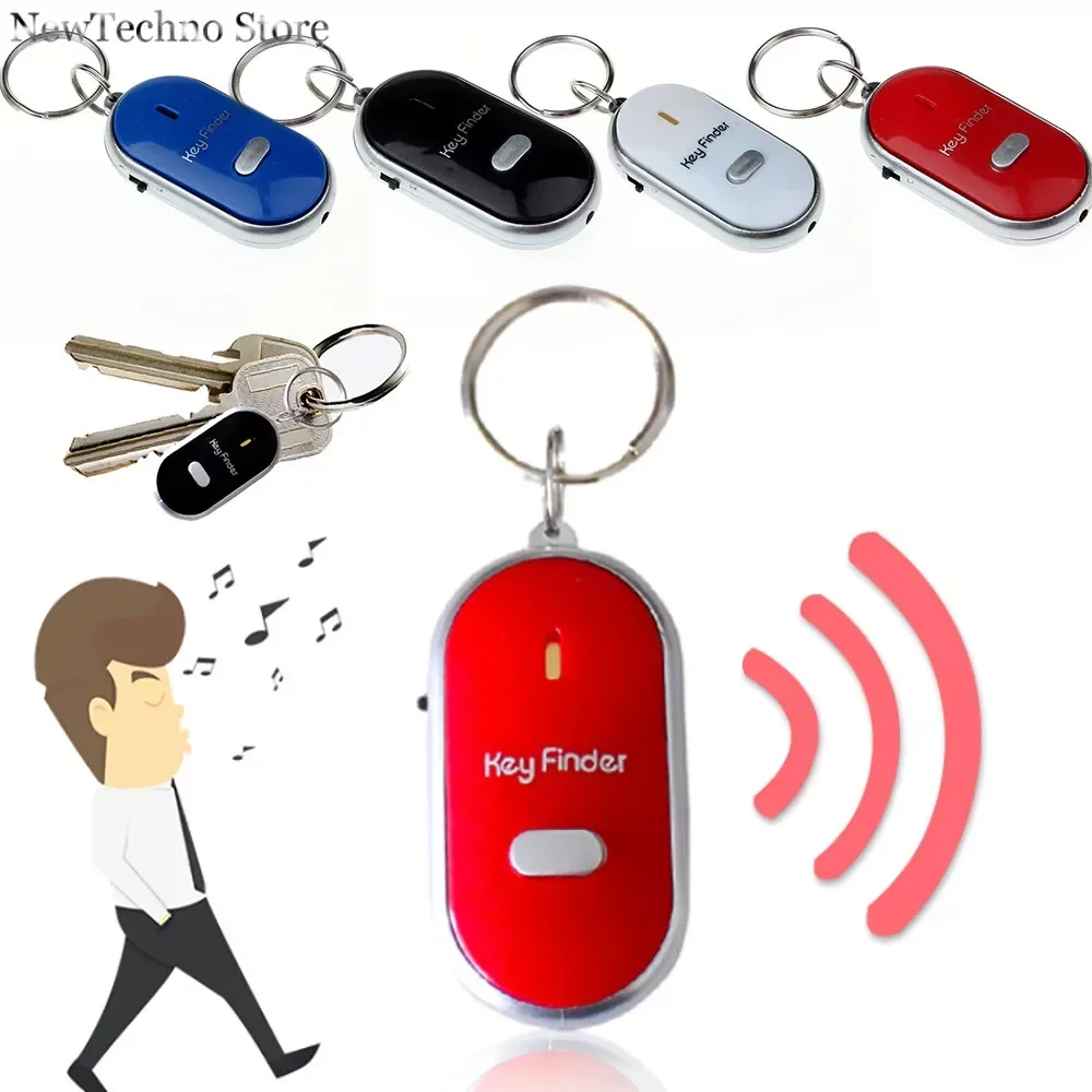 

LED flashlight with remote control sound key chain loss locator beep and flash sound of looking for lost keys whistle