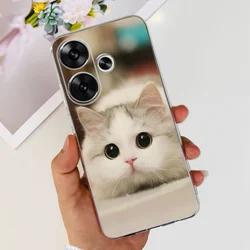 Butterfly Flower Soft Clear Silicone TPU Back Cover for Xiaomi Poco F6 (Capa-U69)