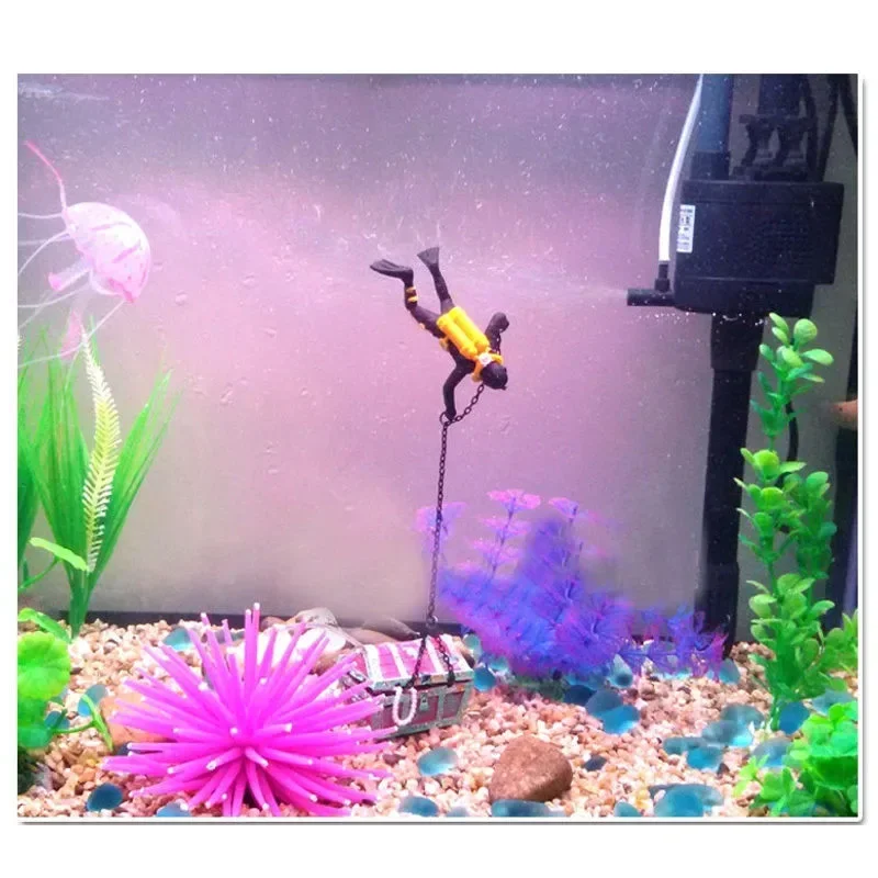 Fish Tank Ornaments Resin Mini Submarine for Aquarium Underwater Landscape