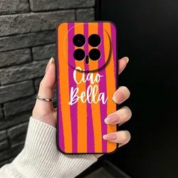 Orange Striped Minimalist Black Soft Cover Phone Case - Honor 90 GT 5G (173HA0601HSE)