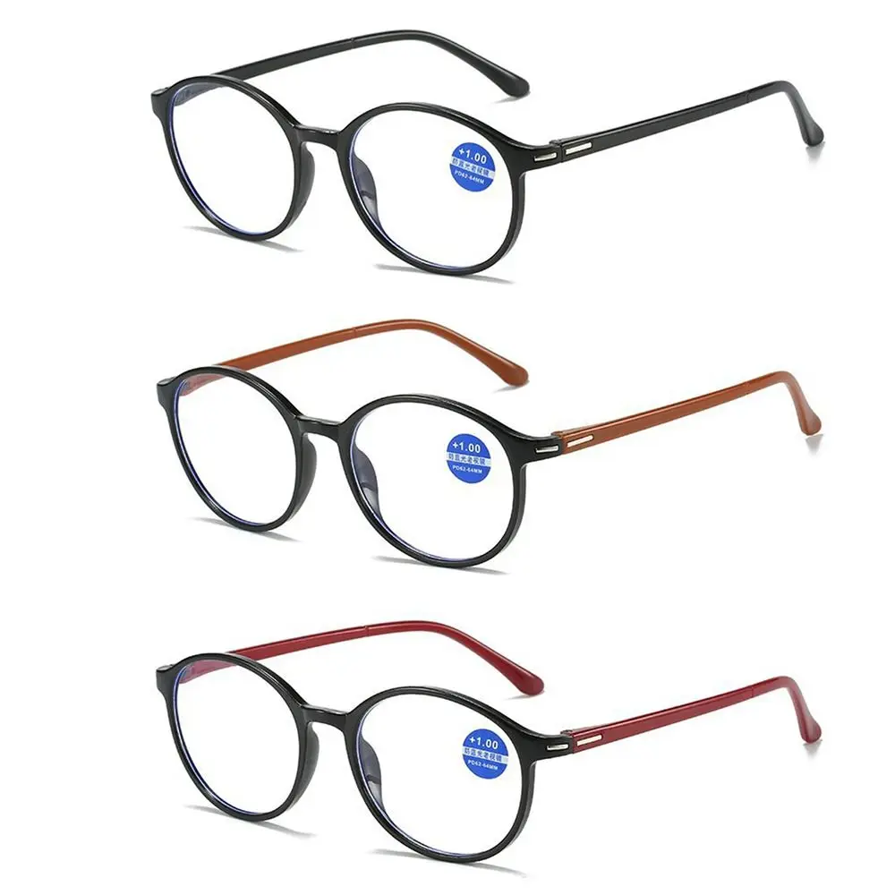 

Retro Readers Strength 1.0x ~ 4.0x Oval Frame Presbyopia Eyeglasses Anti-blue Light Glasses Reading Glasses