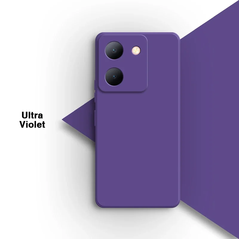 Classic Square Liquid Silicone Back Cover with Internal Flocking
