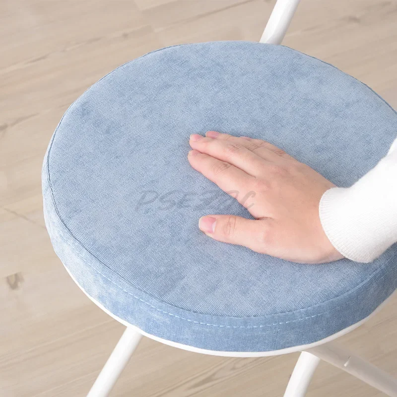 Folding Fabric Household Chairs Simple Dining Stools Casual and Minimalist Can Be Disassembled and Washed