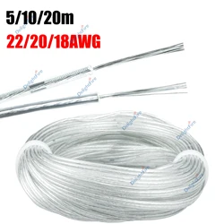 Premium 2 - Pin Transparent Flexible Electrical Cables for LED, Audio, and Microphone Systems