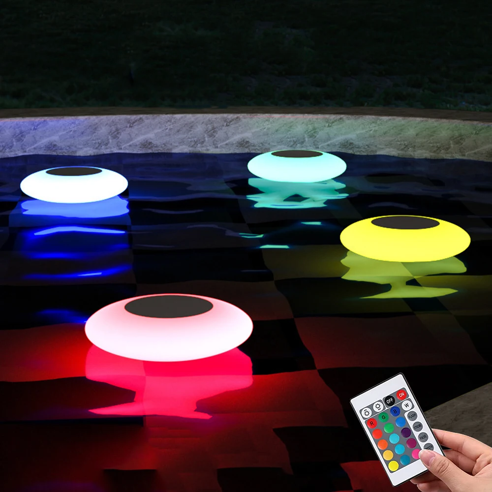 Solar Floating Light Led Lights for Swimming Pools Waterproof Garden Solar Lighting Color Changing Water Drift Lamp Party Decor one step installation mix colors rgb changing led hexagon lights for social party night club dj disco