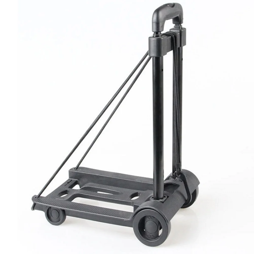 Utility Cart with Wheels Foldable Collapsible Luggage Dolly Cart Portable Fold Dolly for Travel Moving and Office Use