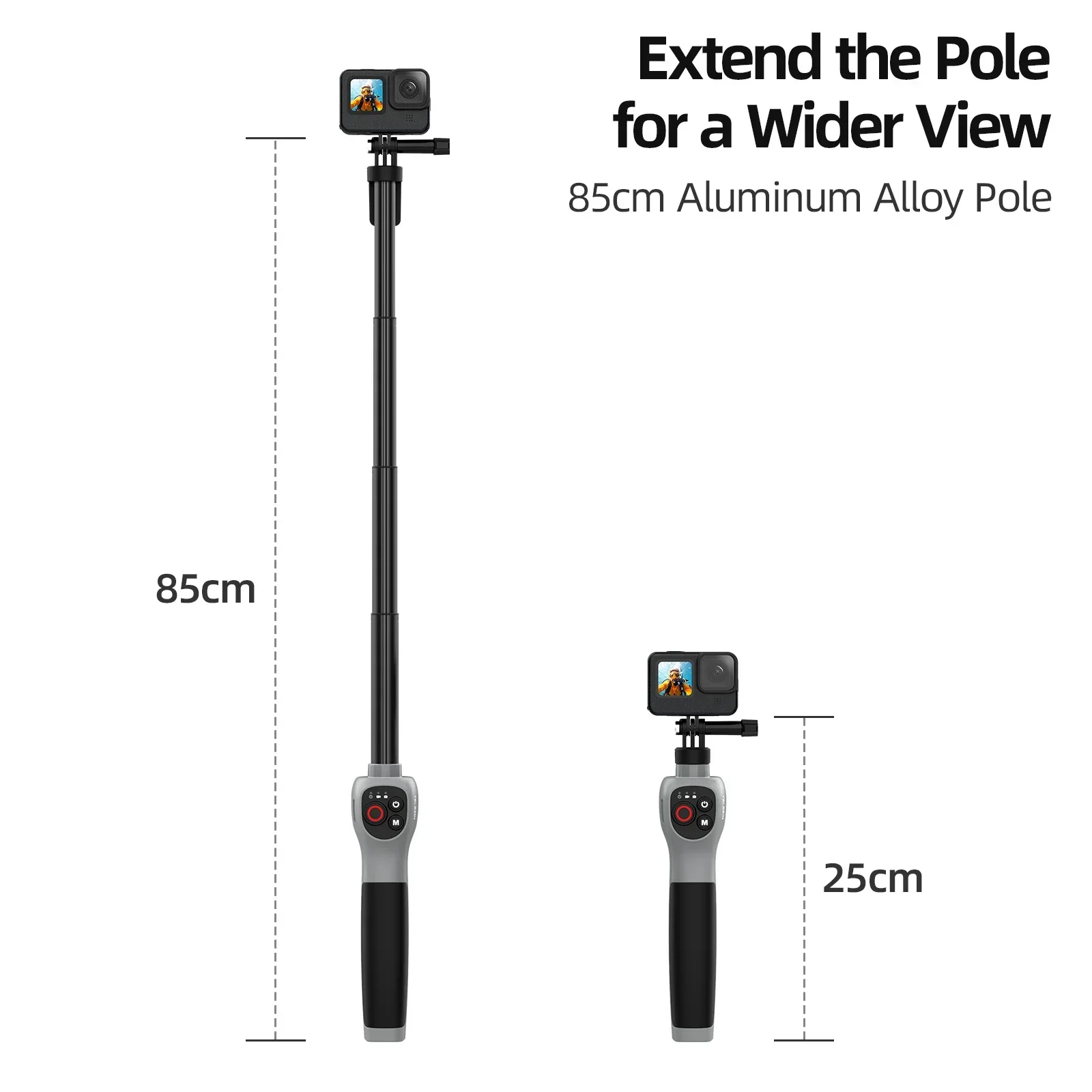 TELESIN 30M Diving Selfie Stick Remote control For Gopro Hero 13 12 11 10 9 8 Gopro Accessories