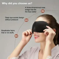 3D Stereoscopic Sleep Eye Mask, Sleep Magic Memory Sponge Black Shading Breathable Eye Protection 2