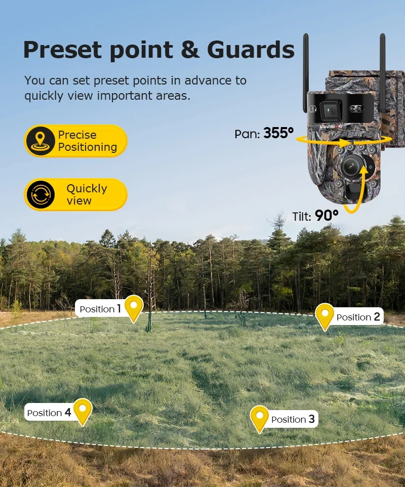 6K 12MP 4G Solar Hunting Trail Camera 60X ZOOM Wireless Outdoor Wildlife Camera