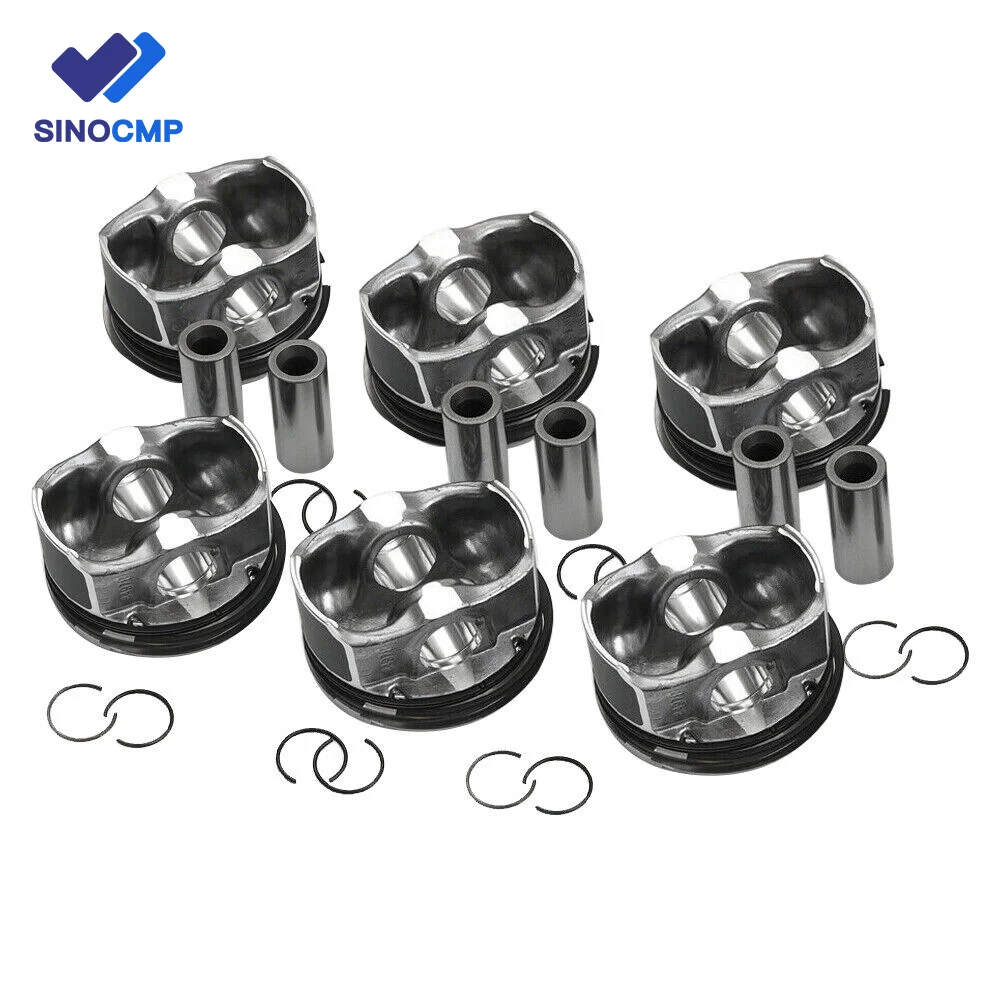 6pcsN54B30PistonsRingsSet84mm1125761029511257577586forBMWE60