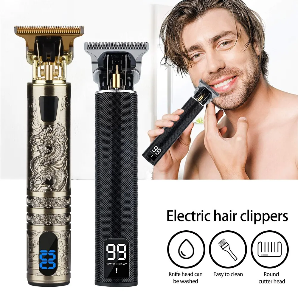 High Power Vintage T9 USB Hair Cutting Machine Hair Clipper Professional Cutter Trimmer for Men Barber Cordless Beard Trimmer Hair Clipper Hair Trimmer