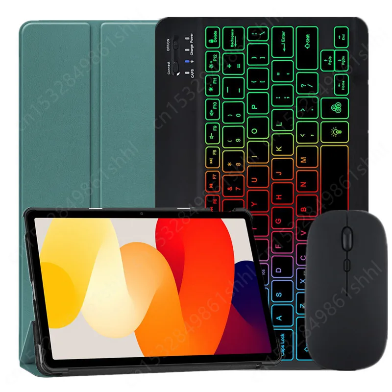 Capa de Teclado Rainbow Backlight para Tablet Redmi Pad se Capa para Redmi Pad se 11 Russo Espanhol Português