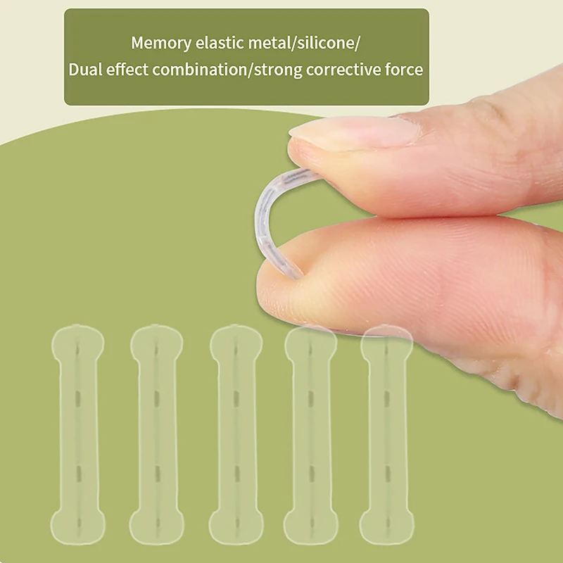 

10pc/box Ingrown Toenail Correction Tool Ingrown Toe Nail Treatment Elastic Patch Sticker Straightening Clip Brace Pedicure Tool