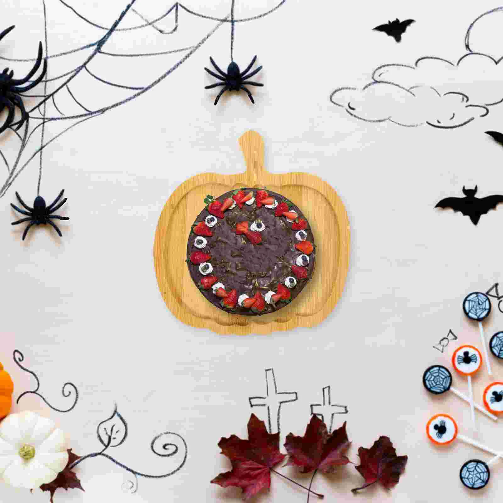

Pumpkin Shape Wood Tray Snack Plate Fruit Serving Plate Multi-use Food Plate Fruit Tray Home Supplies