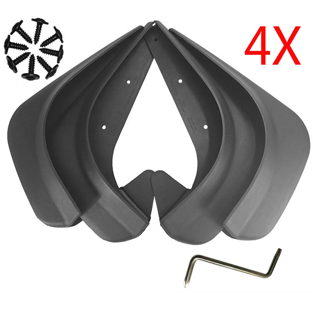 

4PCS Universal Car Front & Rear Fender Plastic Wearing Mud Flaps Splash Guards For Universal
