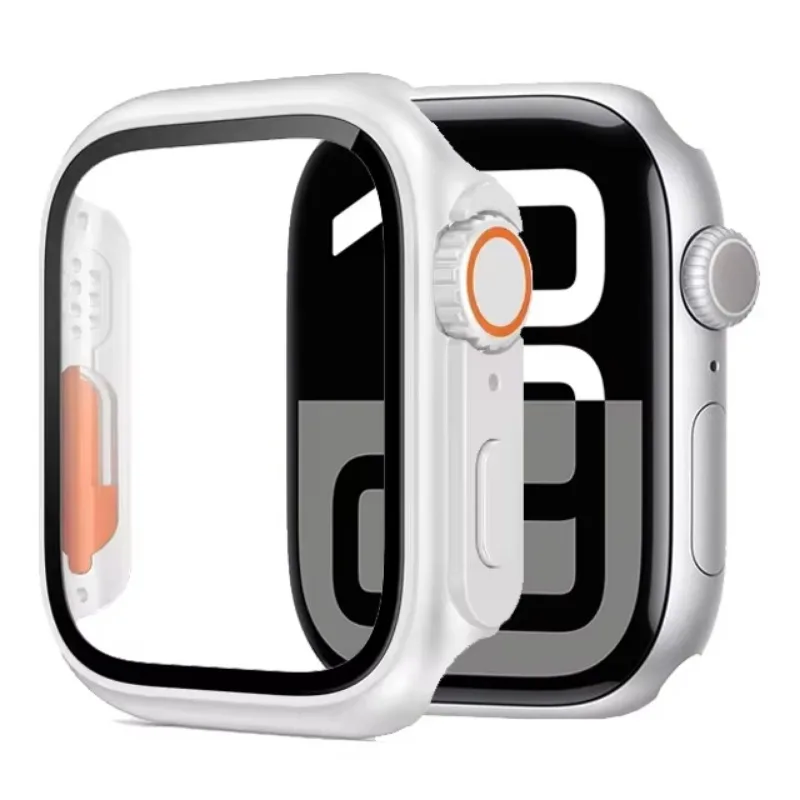 Ultra Protective Apple Watch Glass + Case Screen Protector with PC Cover
