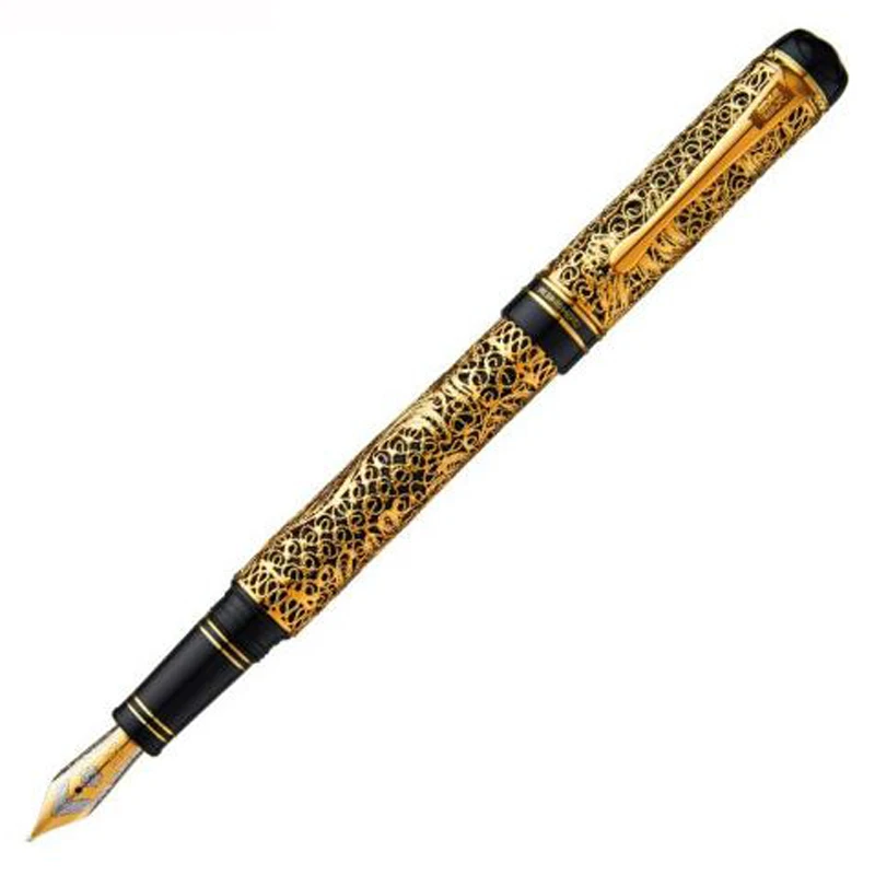 Hero 3000 18K Gold Collection Fountain Pen Famous Limited Edition Chinese Gold-silk Butterfly Pattern Ideal Luxury Gift Set gcd 1 64 lc60 diecast model car collection limited edition hobby toy car