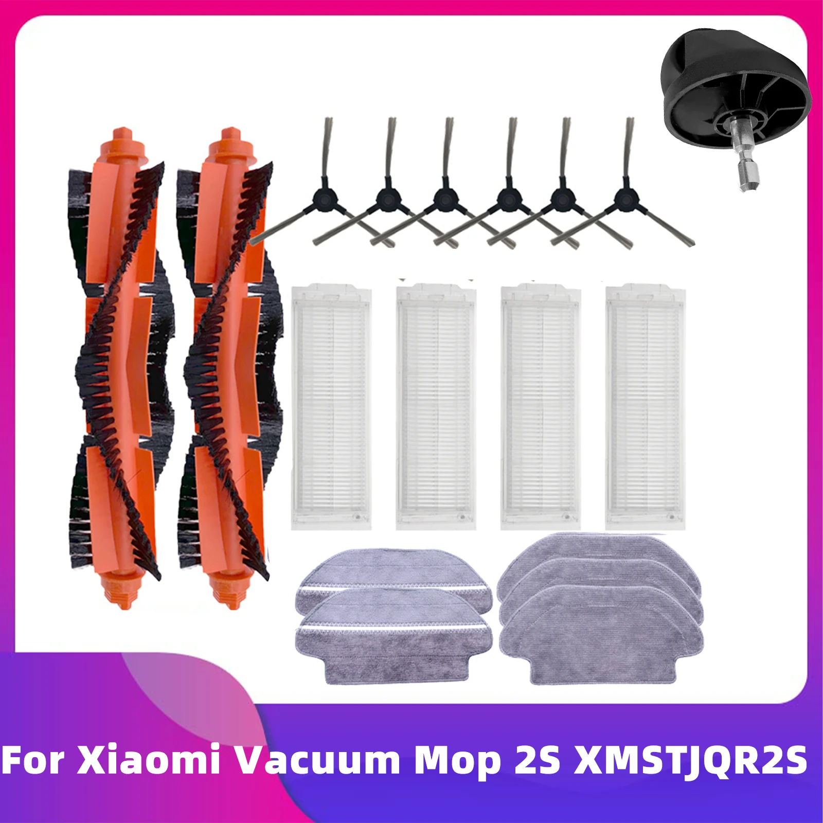 For Xiaomi Robot Vacuum Mop 2S XMSTJQR2S Main Side Brush Hepa Filter